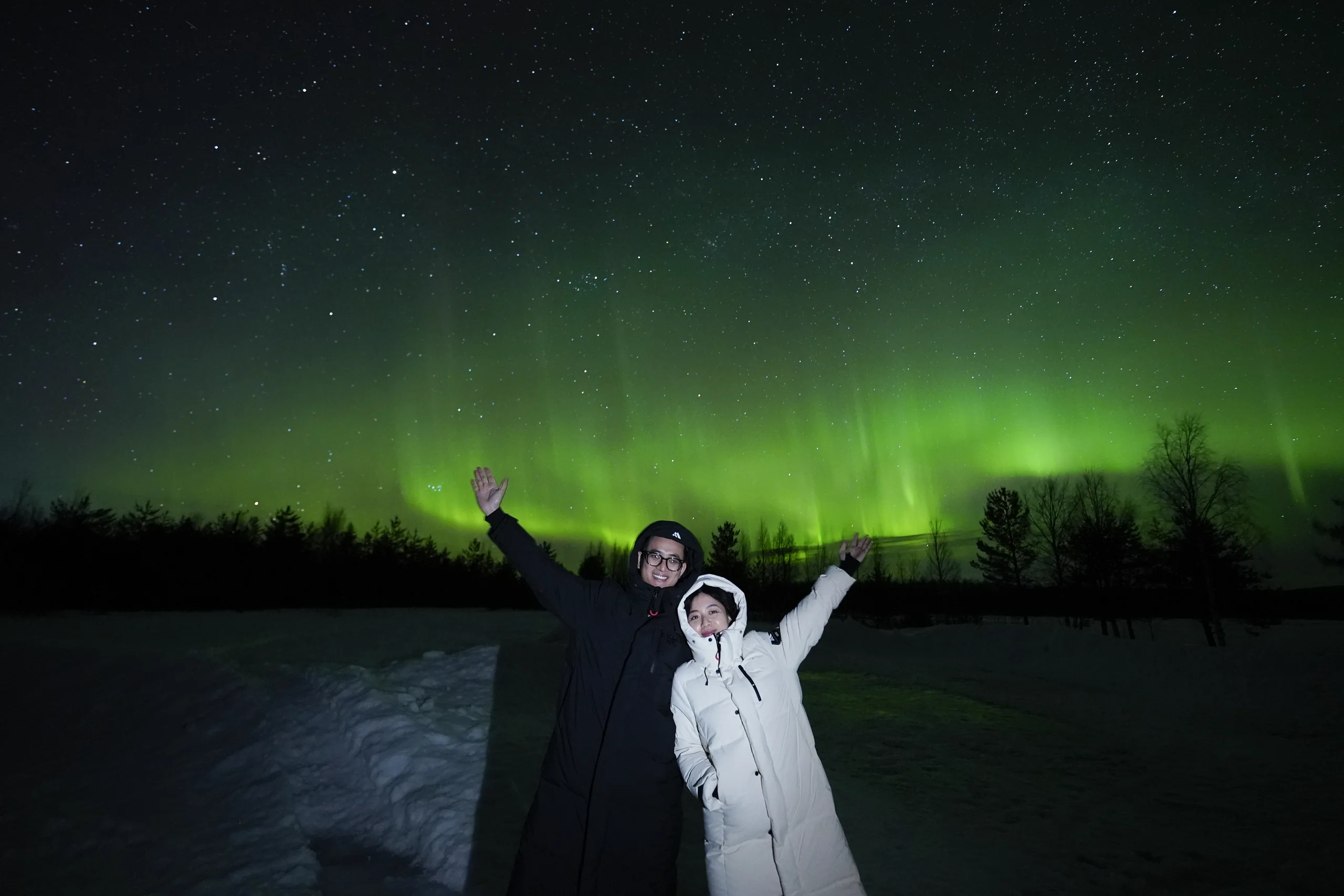 Northern Lights photograph from an Aurora Arctic Adventures tour