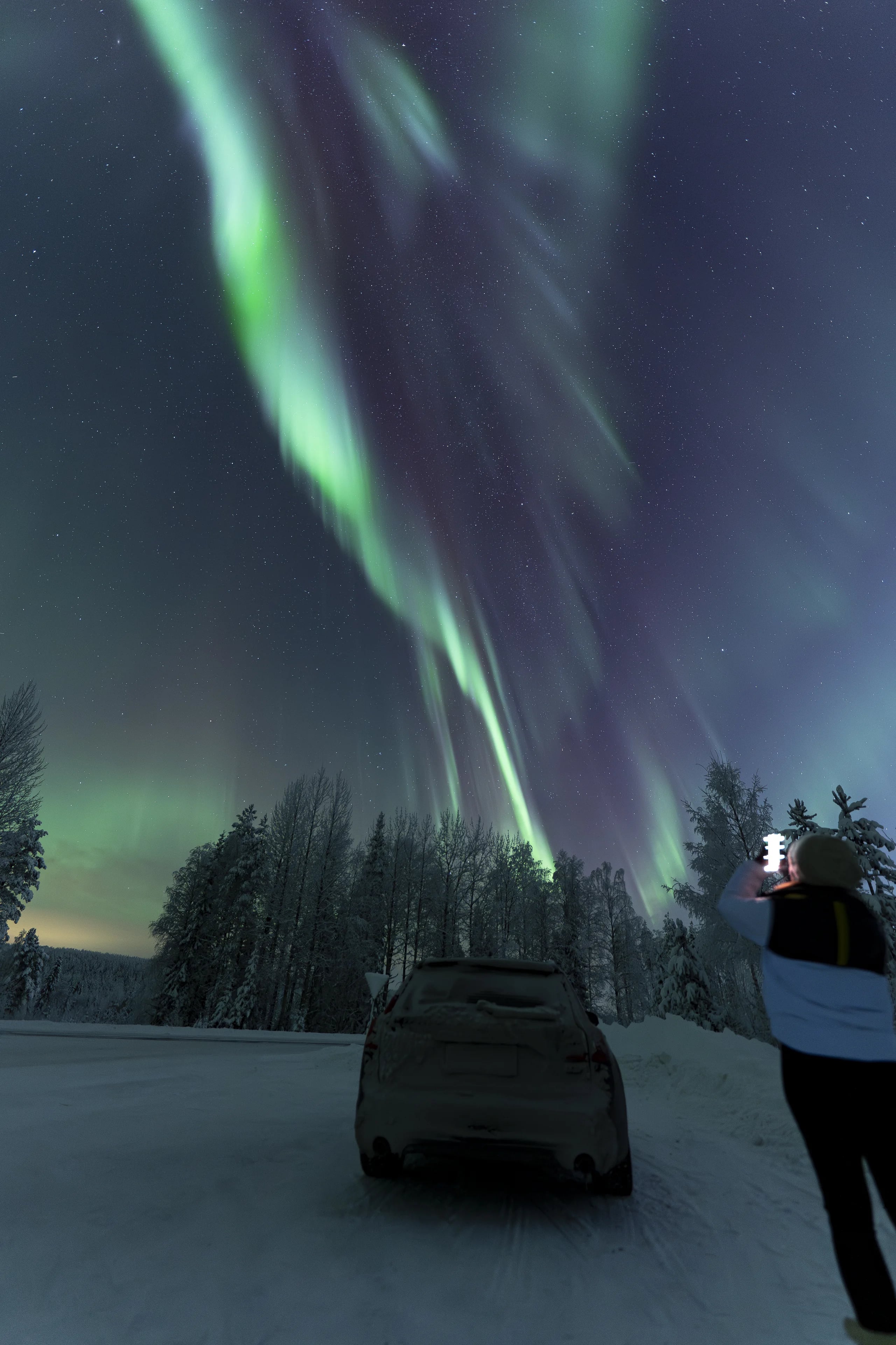 Northern Lights photograph from an Aurora Arctic Adventures tour